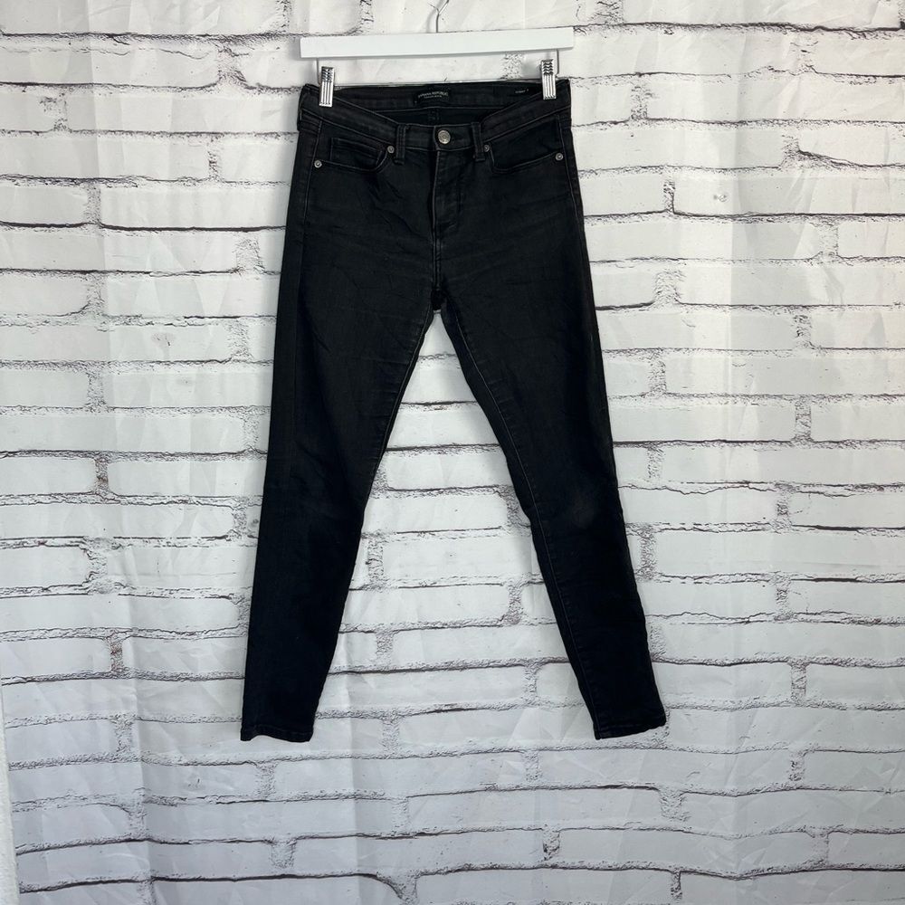 Banana Republic Skinny Jeans Mid Rise Black Premium Denim Stretch Women’s 26 Y2K
